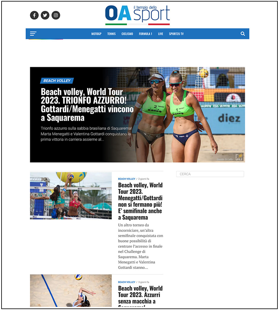 OASport - BeachVolley - World Tour 2023 - Vittoria Squarema Gottardi-Menegatti - ph. Davide Di Lalla