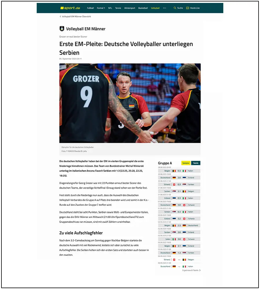 Sport.de - Eurovolley - ph. Davide Di Lalla