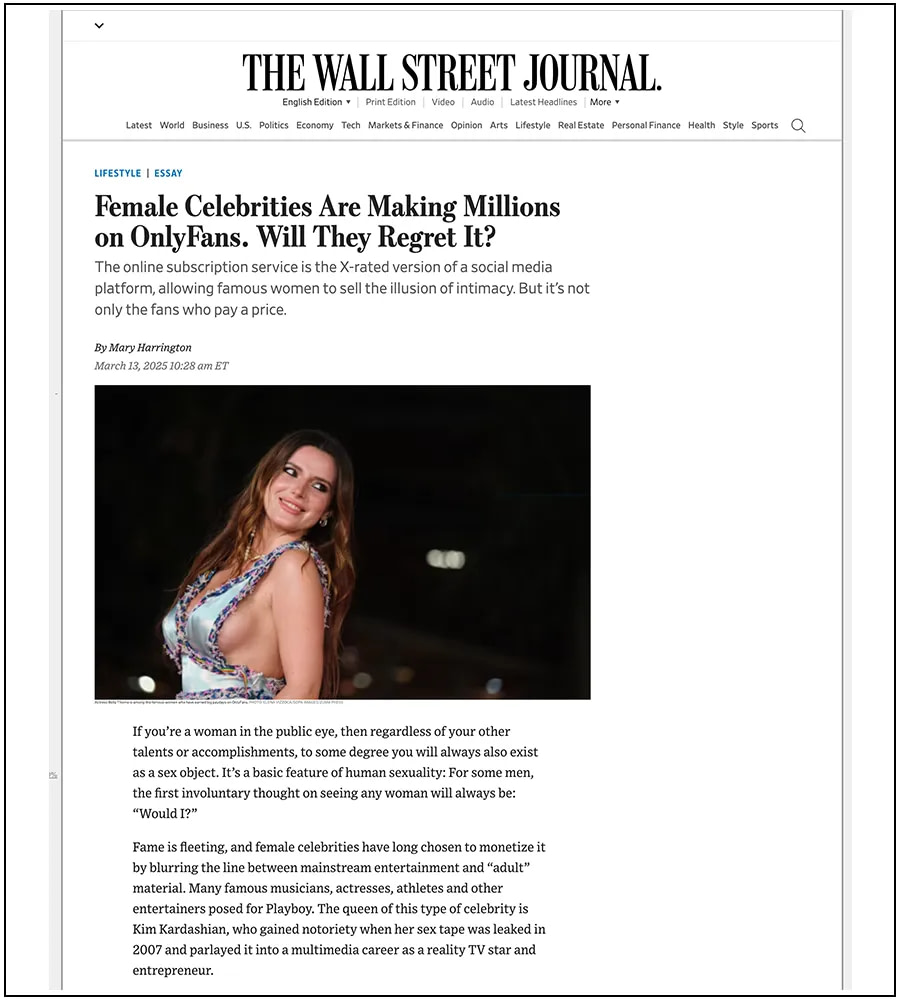 The Wall Street Journal - Bella Thorne - ph. Elena Vizzoca
