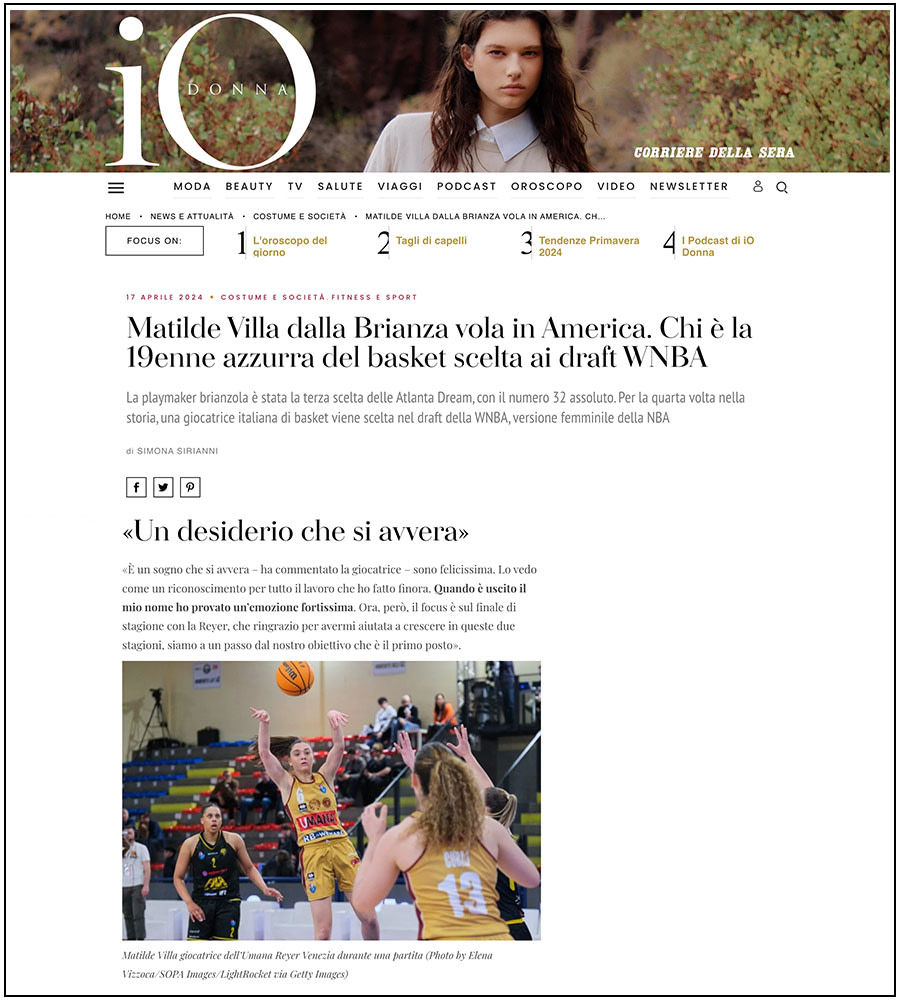 Basketball: Matilda Villa - ph. Elena Vizzoca