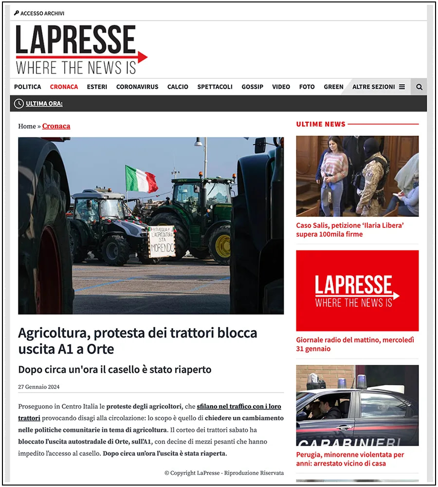 Farmers' Protest - ph. Elena Vizzoca