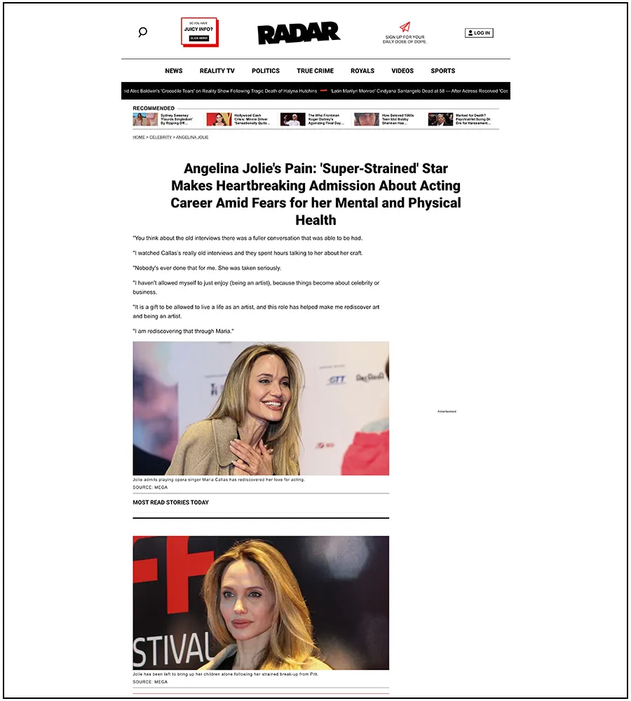 Radar - Angelina Jolie