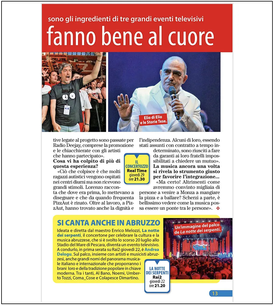 Tv Sorrisi e Canzoni - Elio e le storie tese - ph. Elena Vizzoca