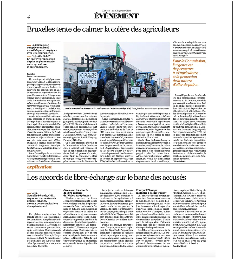 Protesta degli agricoltori - La Croix | Ph. Elena Vizzoca