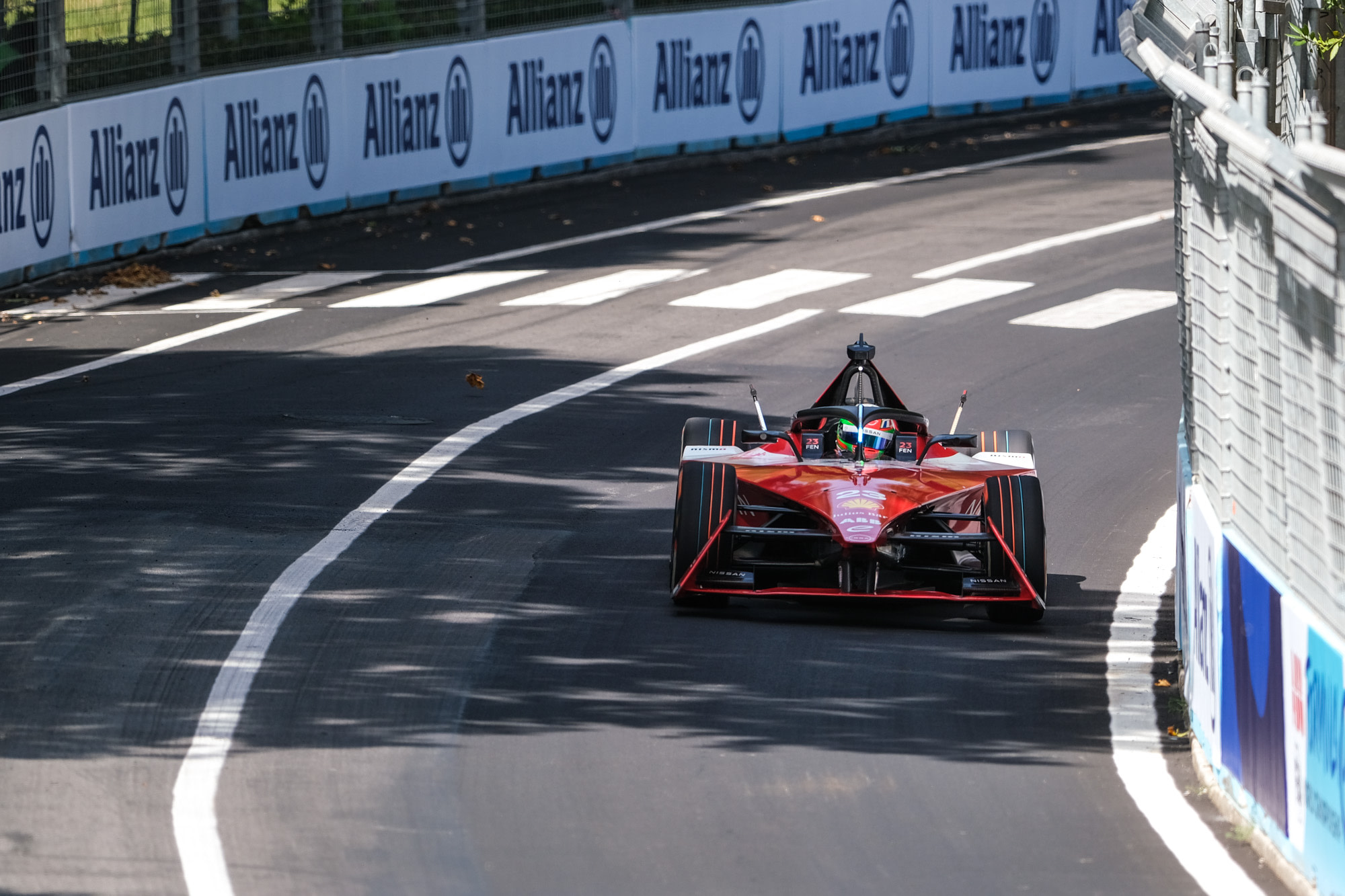 Sacha Fenestraz of France and Nissan Formula E Team drives during Round 14 of ABB Formula E World Championship 2023 Hankook Rome E-Prix (July 16) (ph. Davide Di Lalla ©Unicode Images)