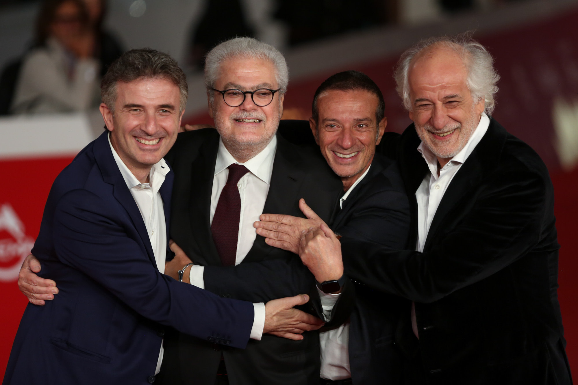 (L to R) Valentino Picone, Roberto Andò, Salvo Ficarra and Toni Servillo for "La stranezza" film on Red Carpet during the Rome Film Festival. (ph. Davide Di Lalla ©Unicode Images)