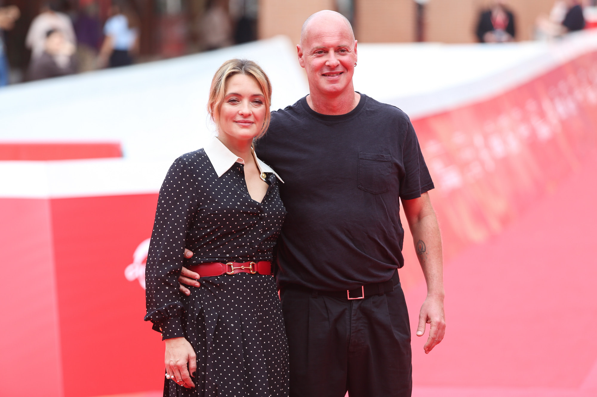 Carolina Crescentini (L) and Pietro Sermonti (R) for "Boris 4" film on red carpet during the 11th day of the Rome Film Festival. (ph. Davide Di Lalla ©Unicode Images)