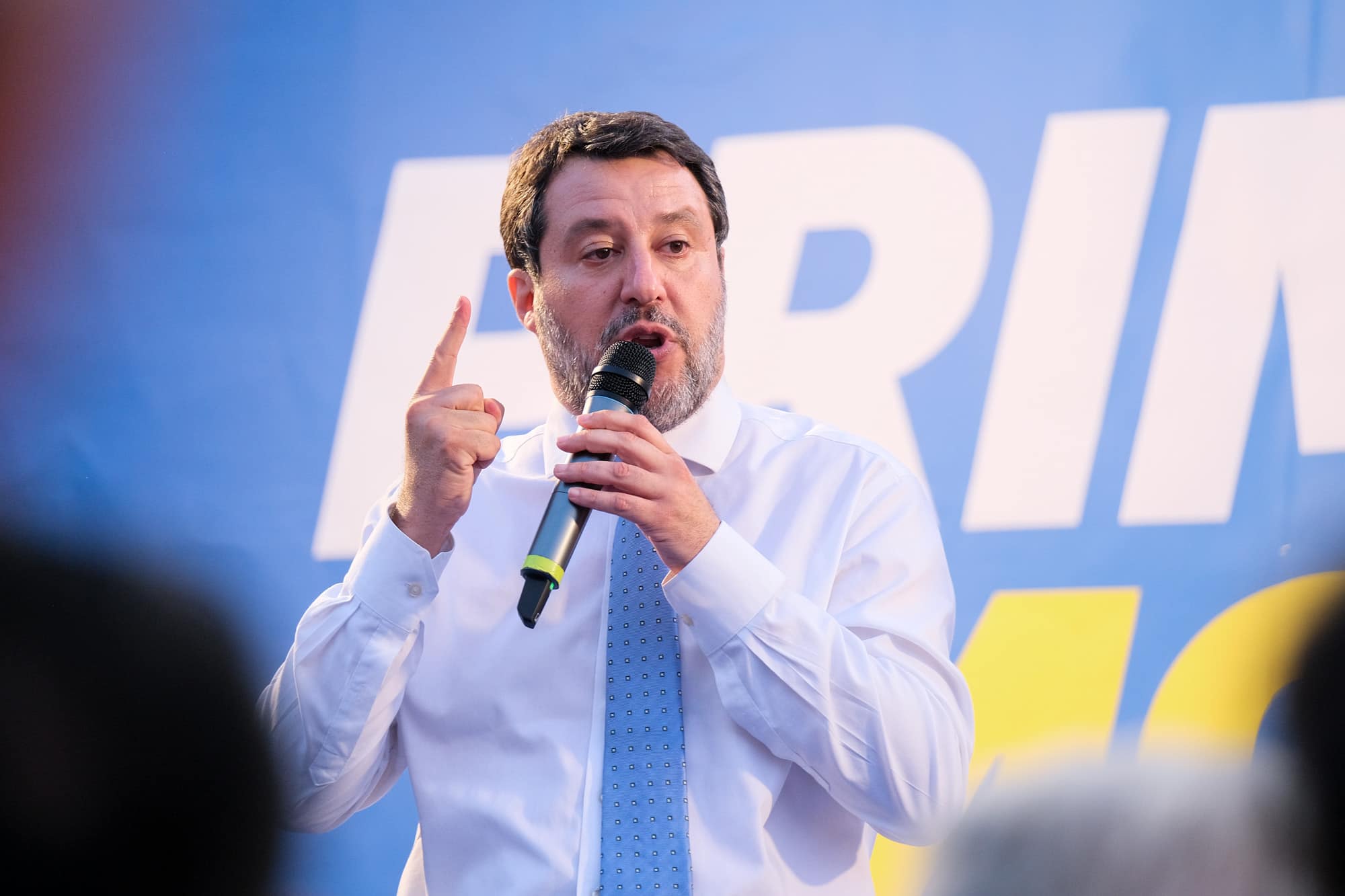 Matteo Salvini during an election rally for the Molise regional elections in Termoli (Italy). (ph. Elena Vizzoca ©Unicode Images)