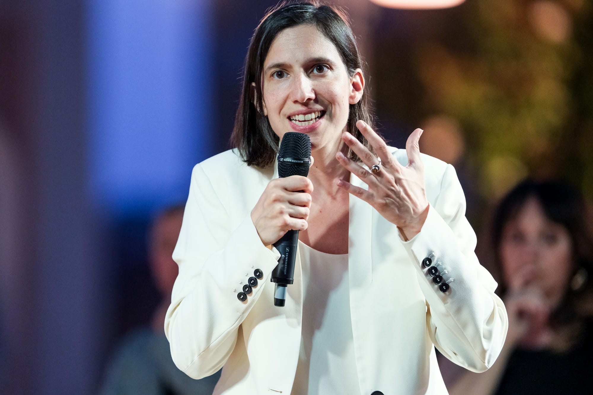 Elly Schlein, the General Secretary of the PD, seen during an election rally in support of Roberto Gravina, presidential candidate for the Molise Region. (ph. Davide Di Lalla ©Unicode Images)