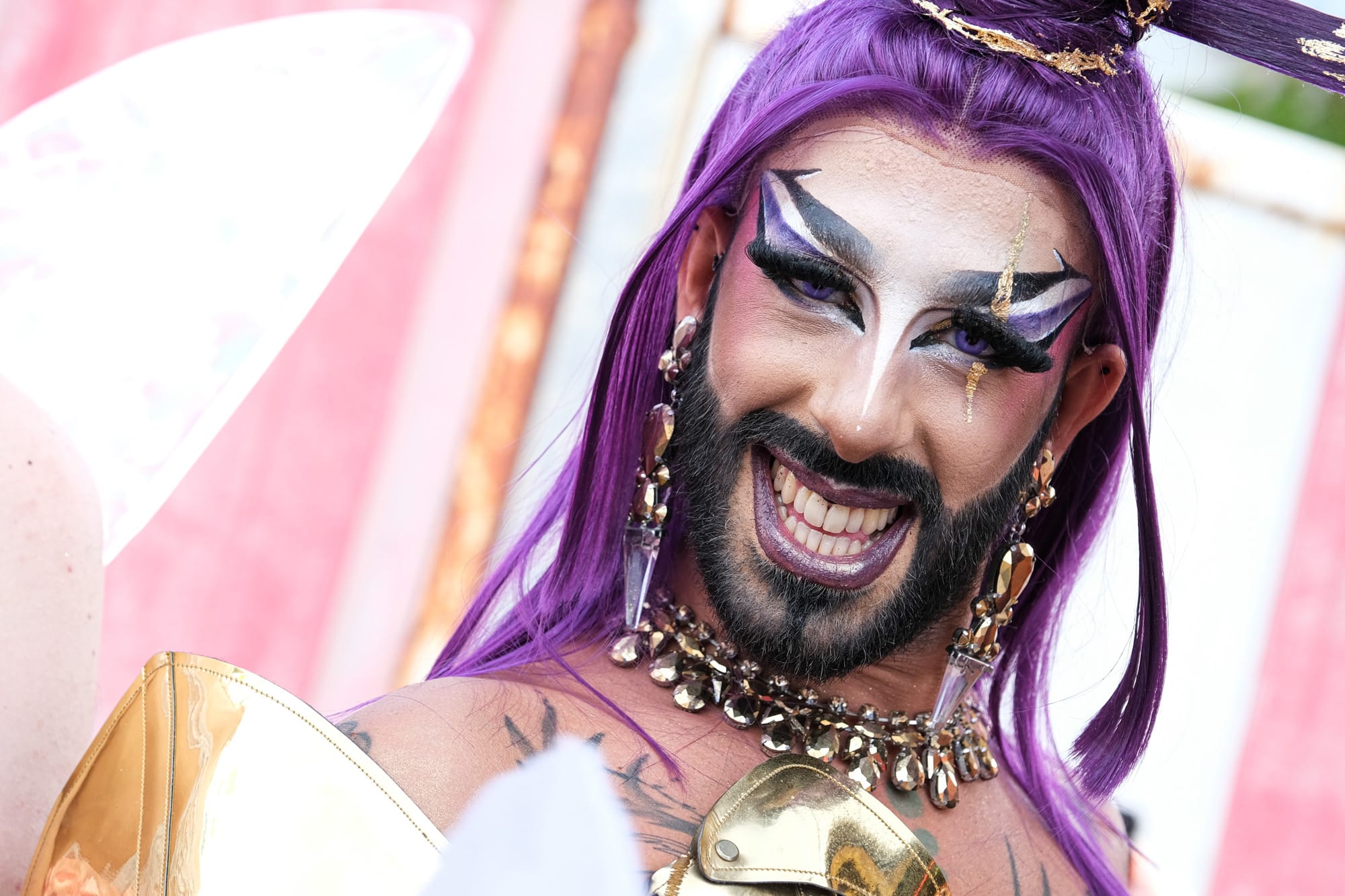 A Drag Queen seen during the Molise Pride 2025 along the Cristoforo Colombo Seafront in Termoli, Italy.