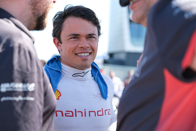 Nyck De Vries of Mahindra Racing team at the Starting Grid for Round 7 race of ABB Formula E World Championship Season 10 in Misano, Italy (ph. Elena Vizzoca ©Unicode Images)