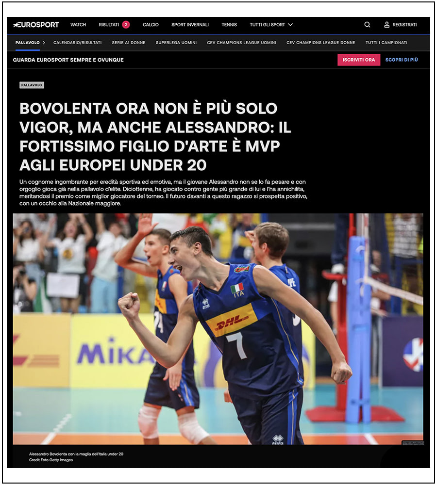 Eurosport - CEV U20 Volleyball European Championship 2022 - Bovolenta - ph. Davide Di Lalla