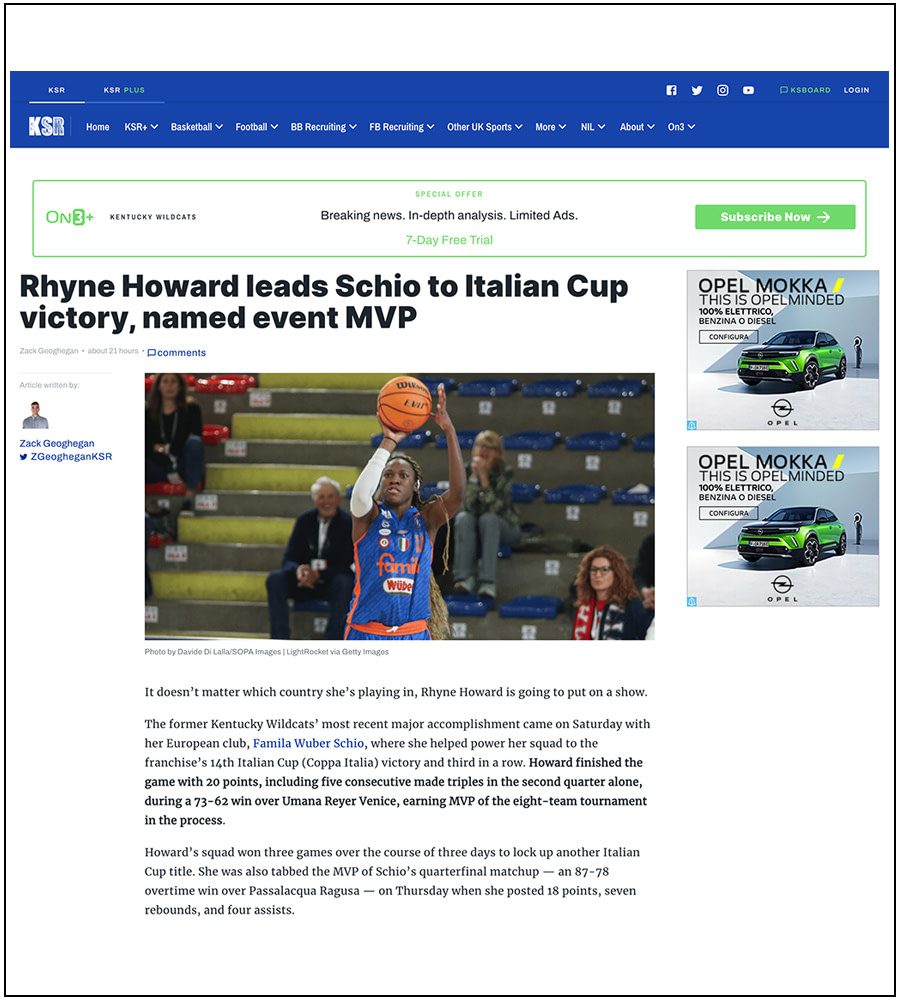 On3.com - Women's Basketball Final Eight Italian Cup 2023 - ph. Davide Di Lalla