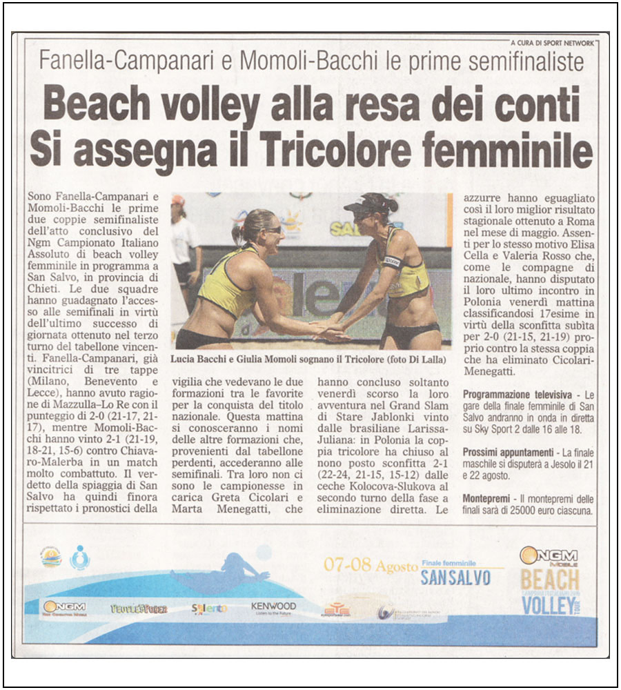 TuttoSport - Beach Volleyball - Women's Final - ph. Davide Di Lalla