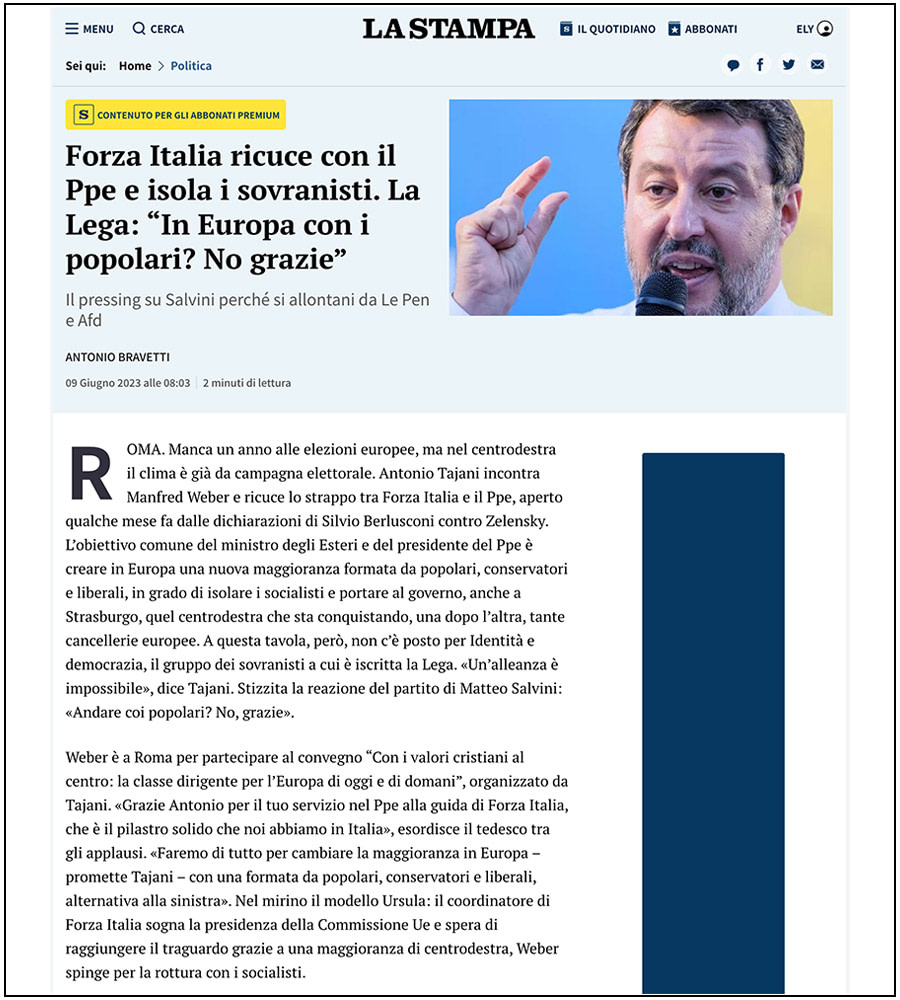 La Stampa - Matteo Salvini - Ph. Davide Di Lalla