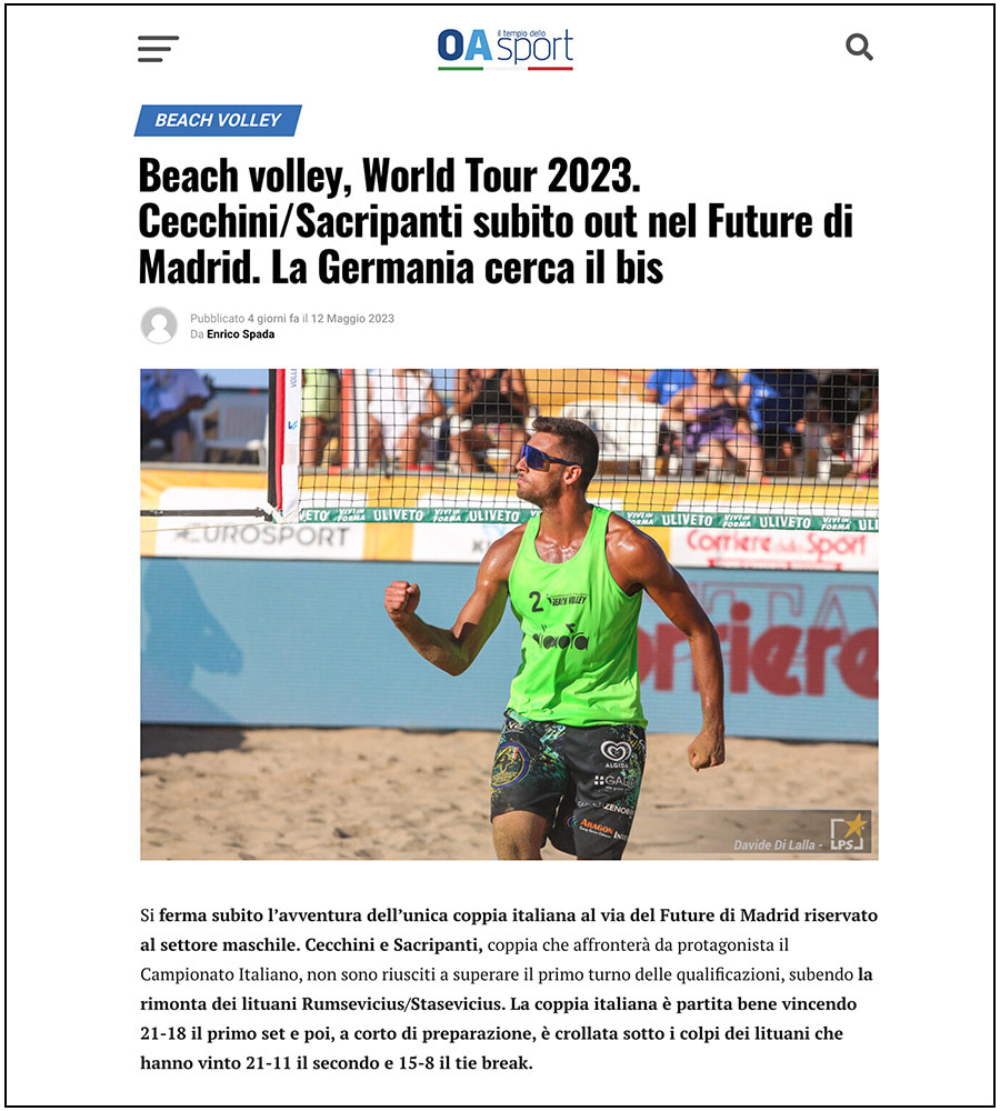 OA Sport - Beach Volleyball - Cecchini - ph. Davide Di Lalla