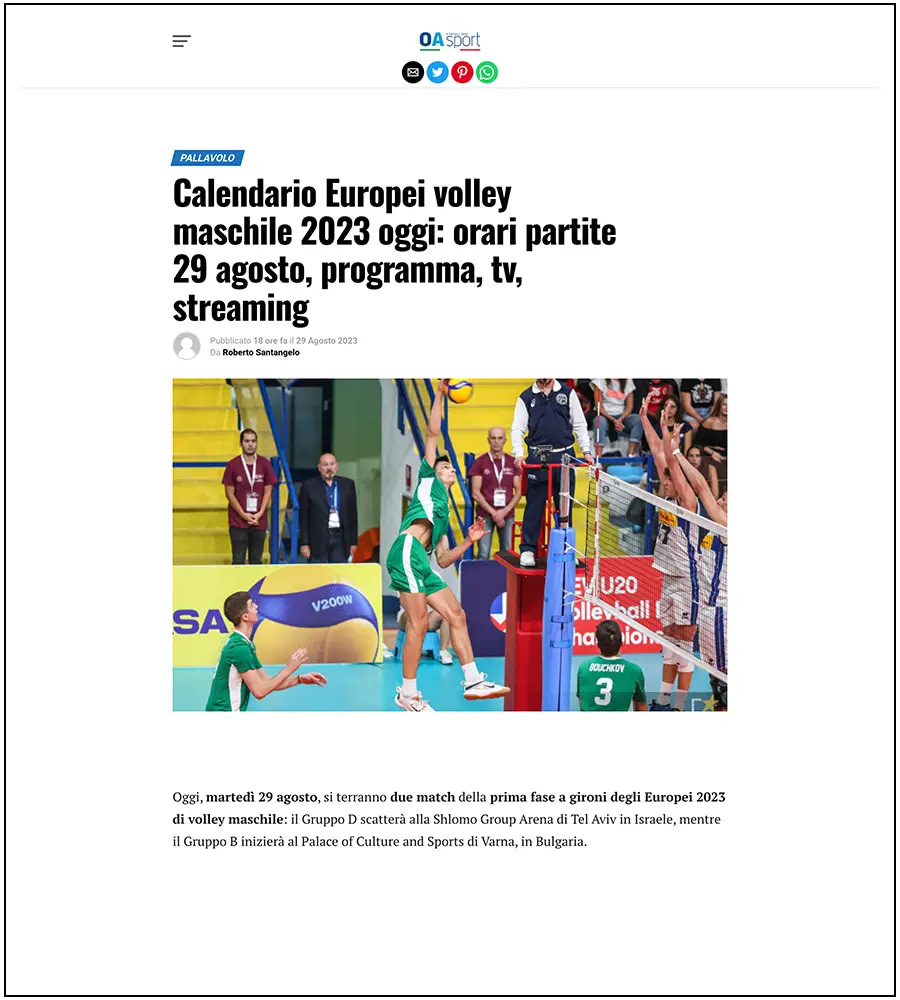 OA Sport - Eurovolley 2023 - ph. Davide di Lalla