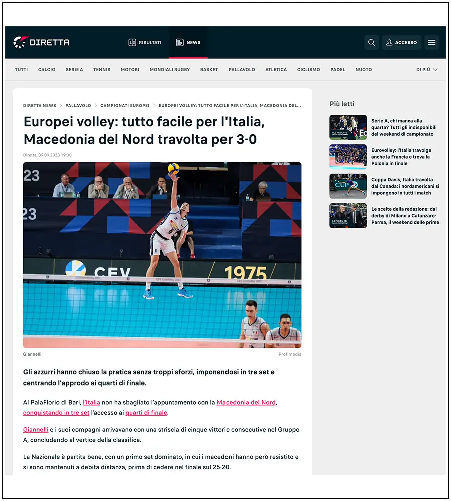 Diretta - Volleyball news - ph. Davide Di Lalla