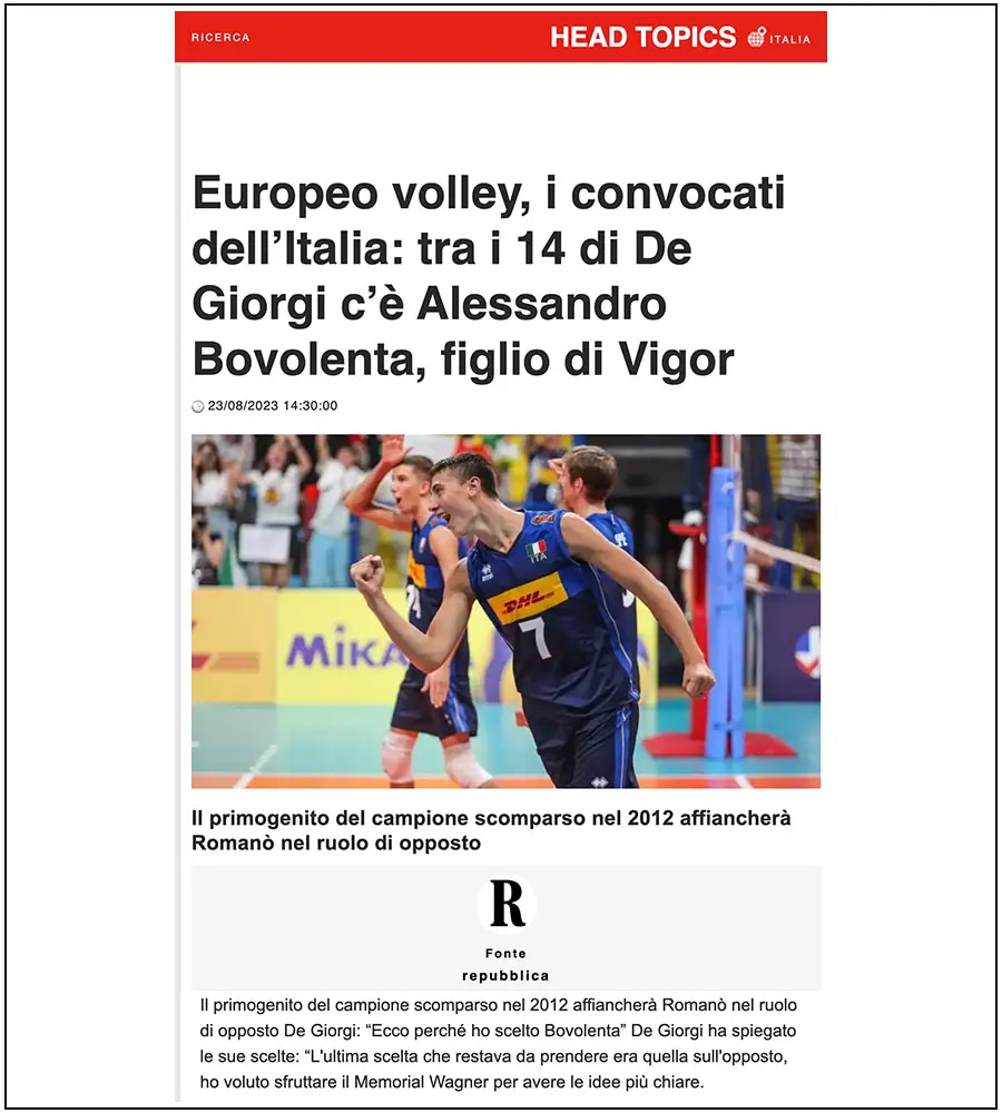 Head Topic - Eurovolley, Bovolenta - ph. Davide Di Lalla