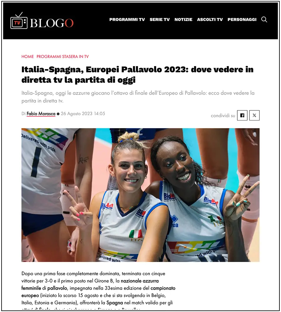 TvBlogo - Eurovolley - ph. Davide Di Lalla