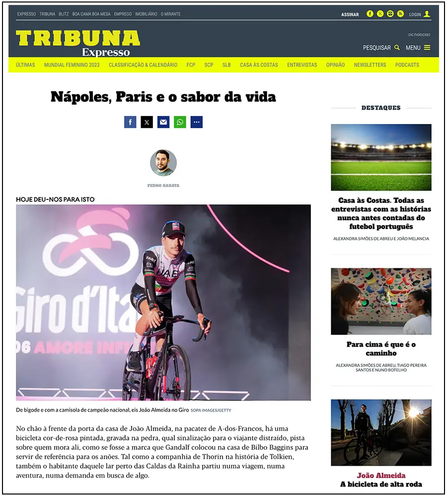 Tribuna Espresso, cycling: Joao Almeida - ph. Elena Vizzoca