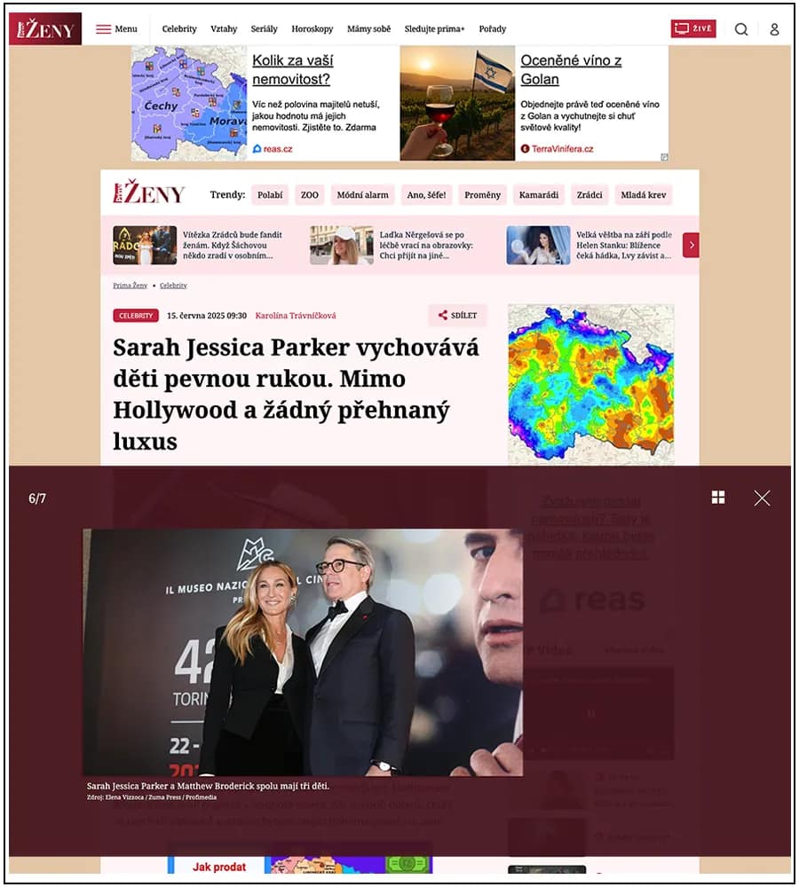 Zeny- Sara Jessica Parker and Matthew Broderick - ph. Elena Vizzoca