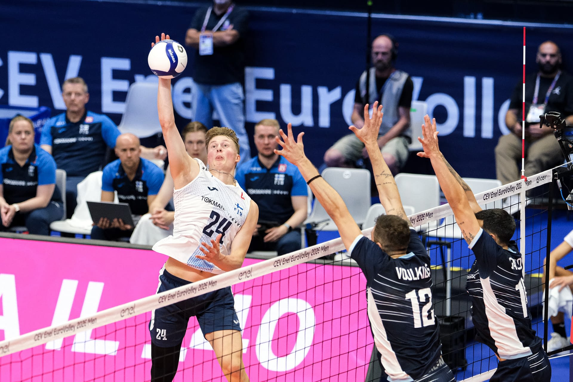 Finland vs Greece at Final Eight of the CEV Enel EuroVolley 2026 Men in Turin, Italy